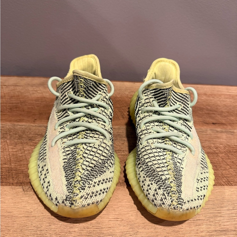 Adidas Yeezy Kids Black and White Patterned Sneakers